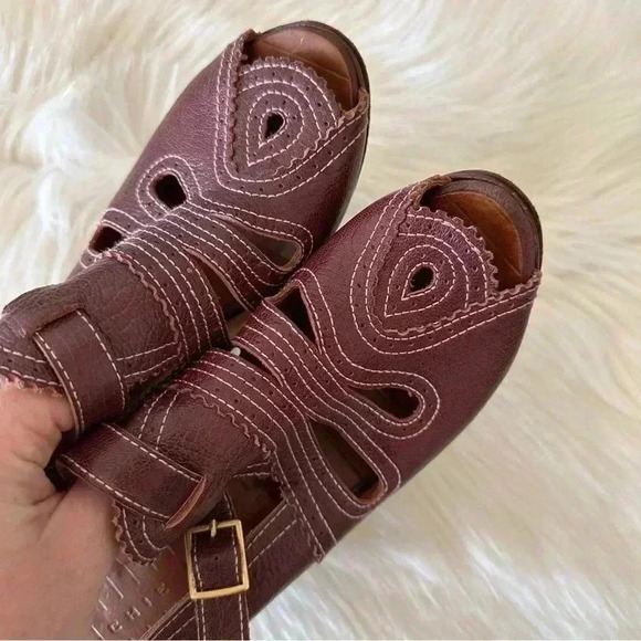 Chie Mihara Leather Heels Shoes Sz 39/ 8.5  Made In Spain - Picture 11 of 12